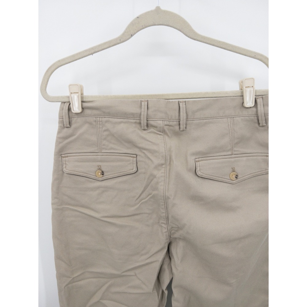 O.N.S Normcore Chino Cropped Pants Mens 31 Khaki Tan Pleated Stretch Cotton NWT - Picture 6 of 8